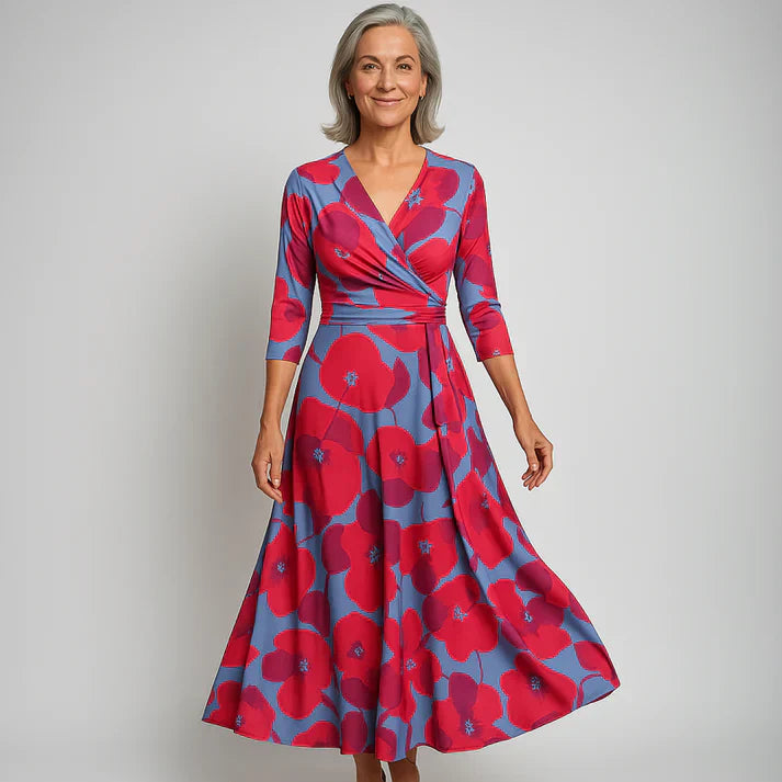 Lucie | Robe Élégante à Motif Floral