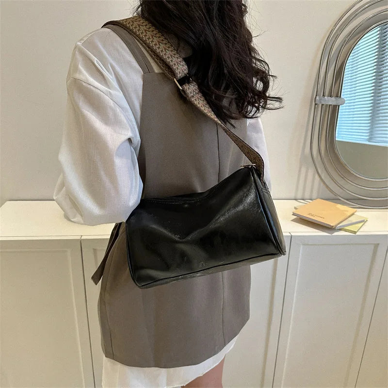 Trine™ | Sac Vintage en Cuir avec Bandoulière et Sangle Tissée Réglable