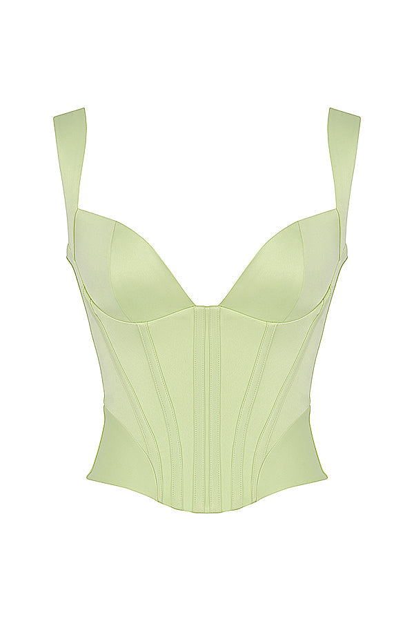 Corset Satin | Décolleté plongeant