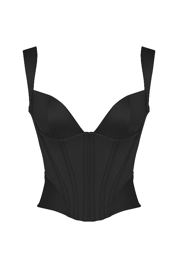 Corset Satin | Décolleté plongeant