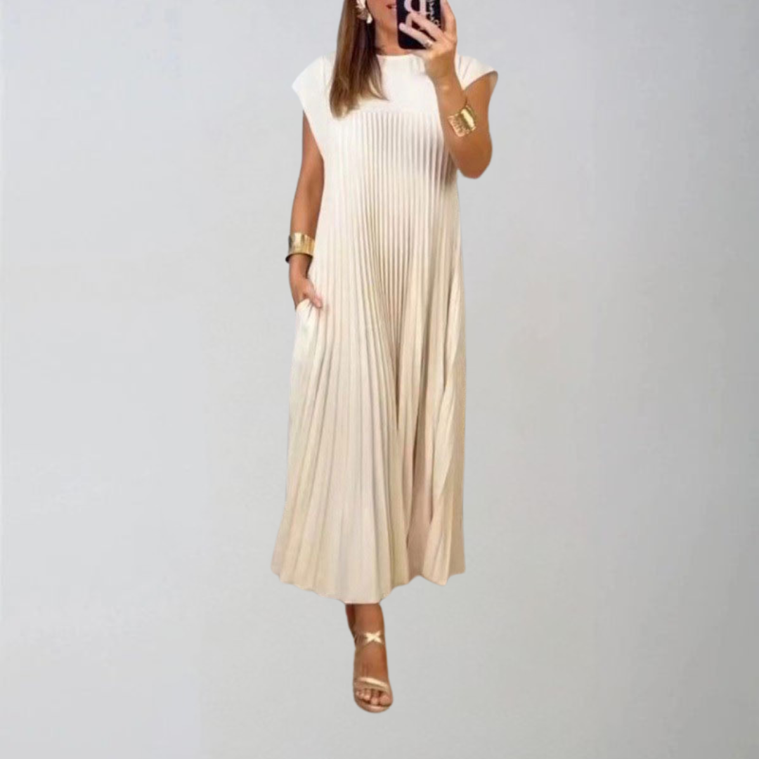 Amelia | Robe plissée sans manches