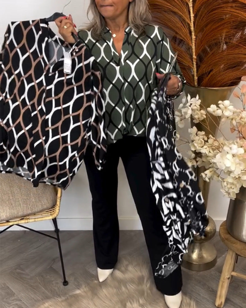 Noor – Blouse avec Imprimé Graphique