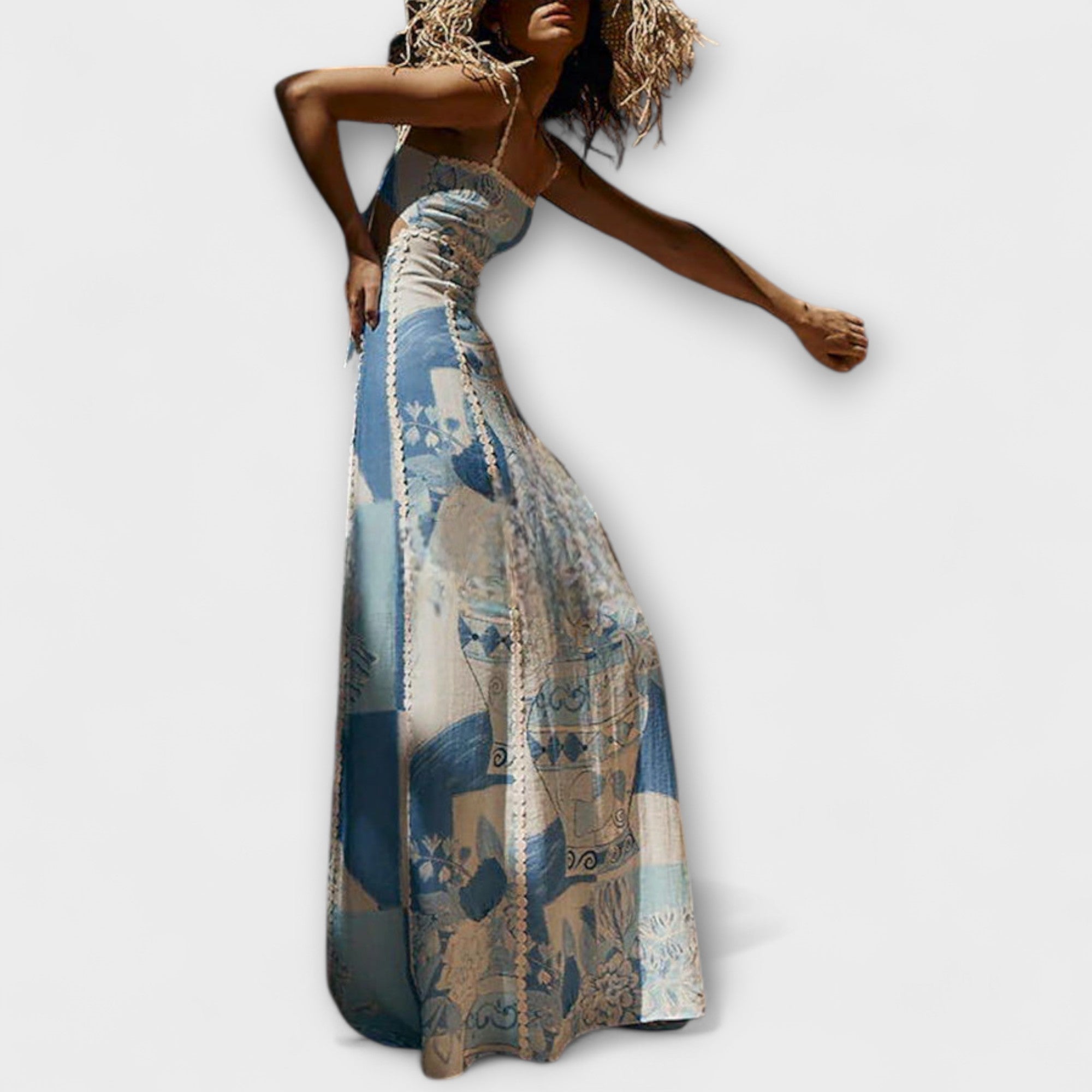 Terazza Ric Rac - Robe Maxi Évasée Ohlapna