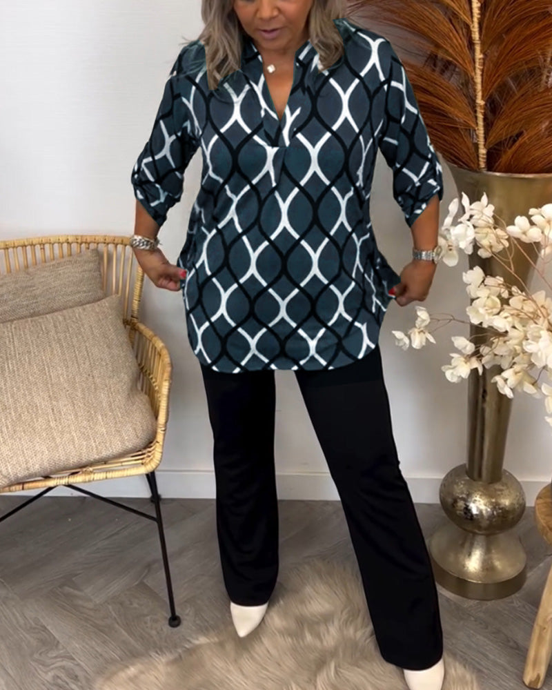 Noor – Blouse avec Imprimé Graphique